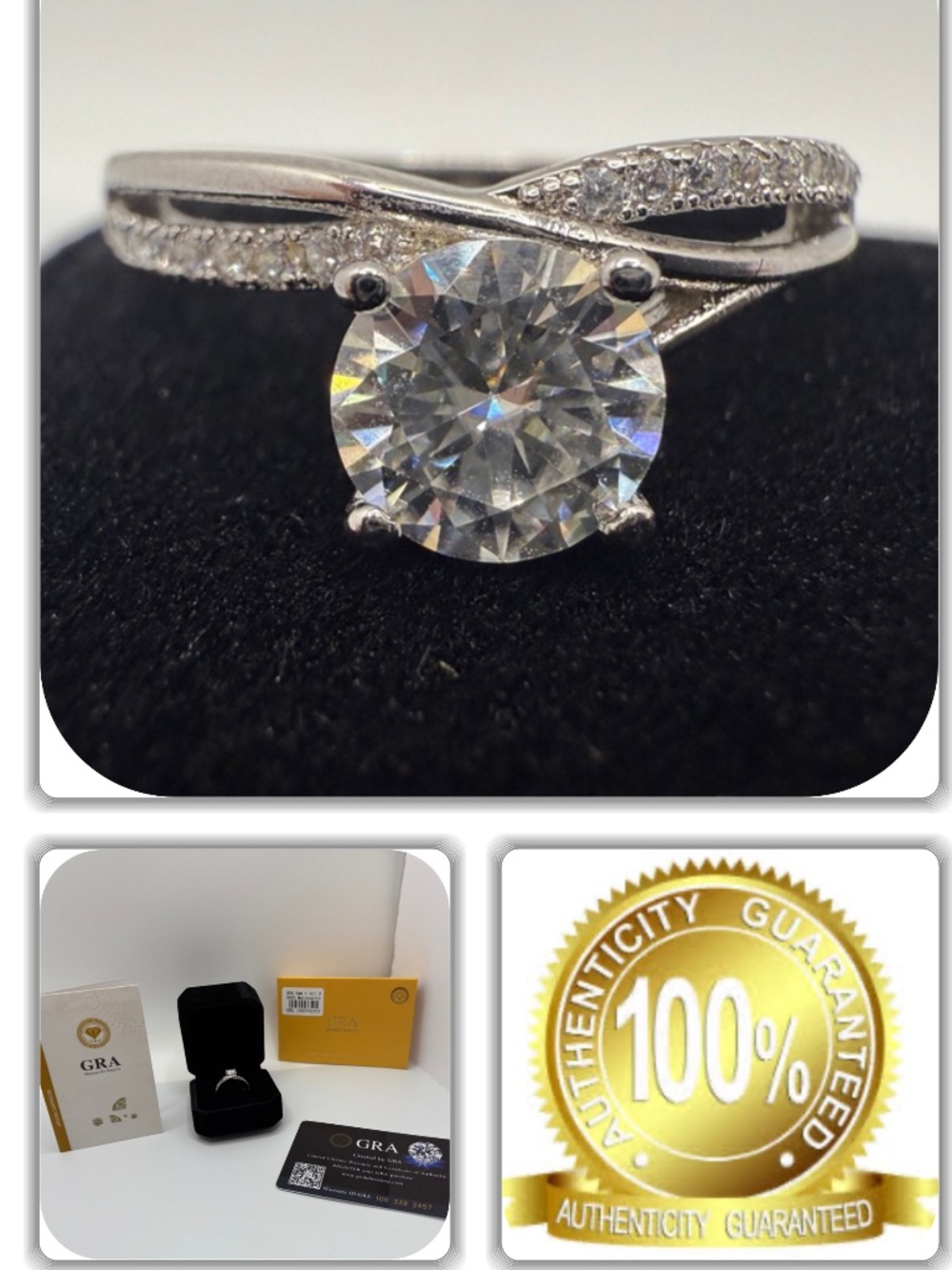 COUTURE ROUND CUT MOISSANITE RING! (SIZE 7)